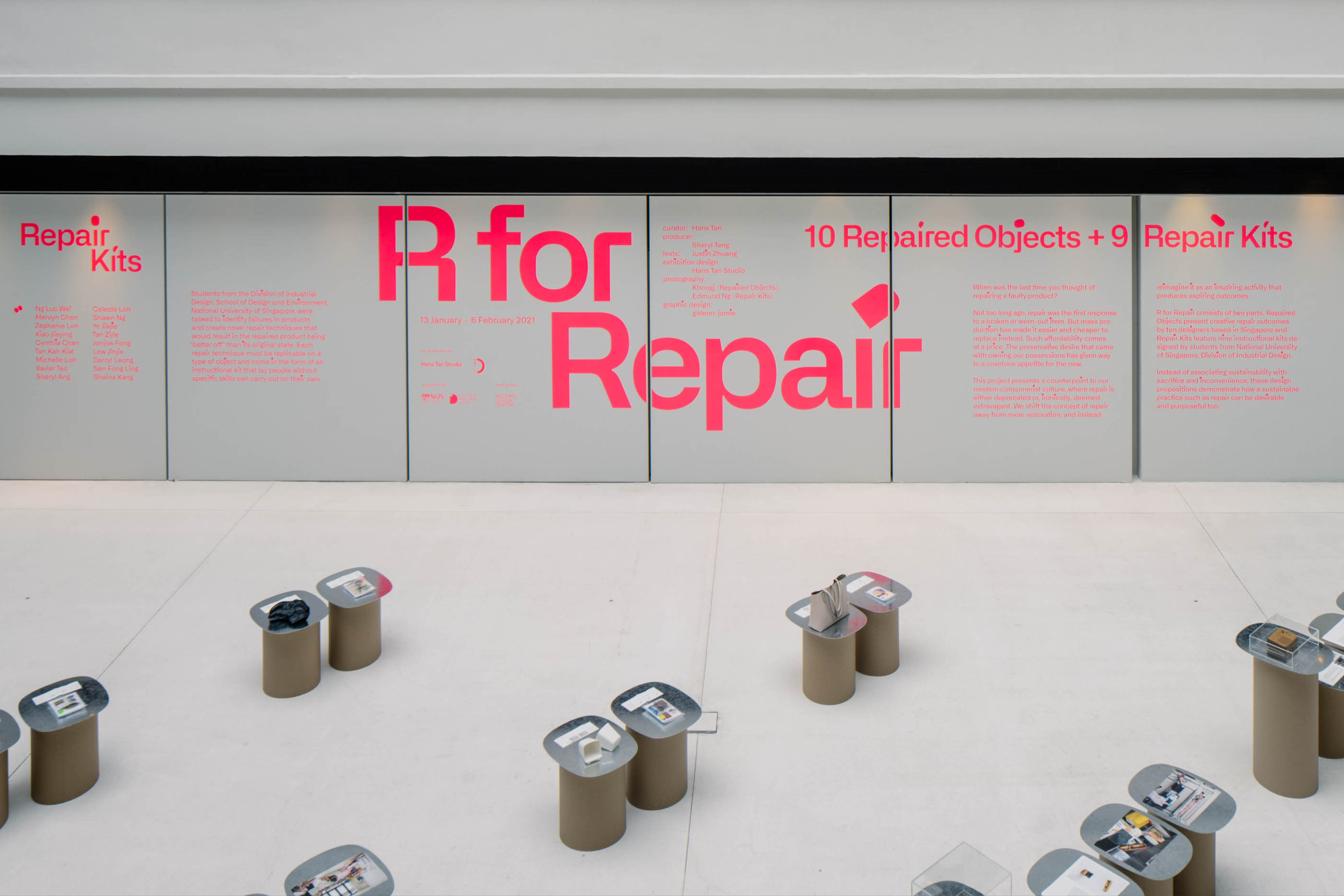 926 R for Repair (exhibition graphics), for Hans Tan